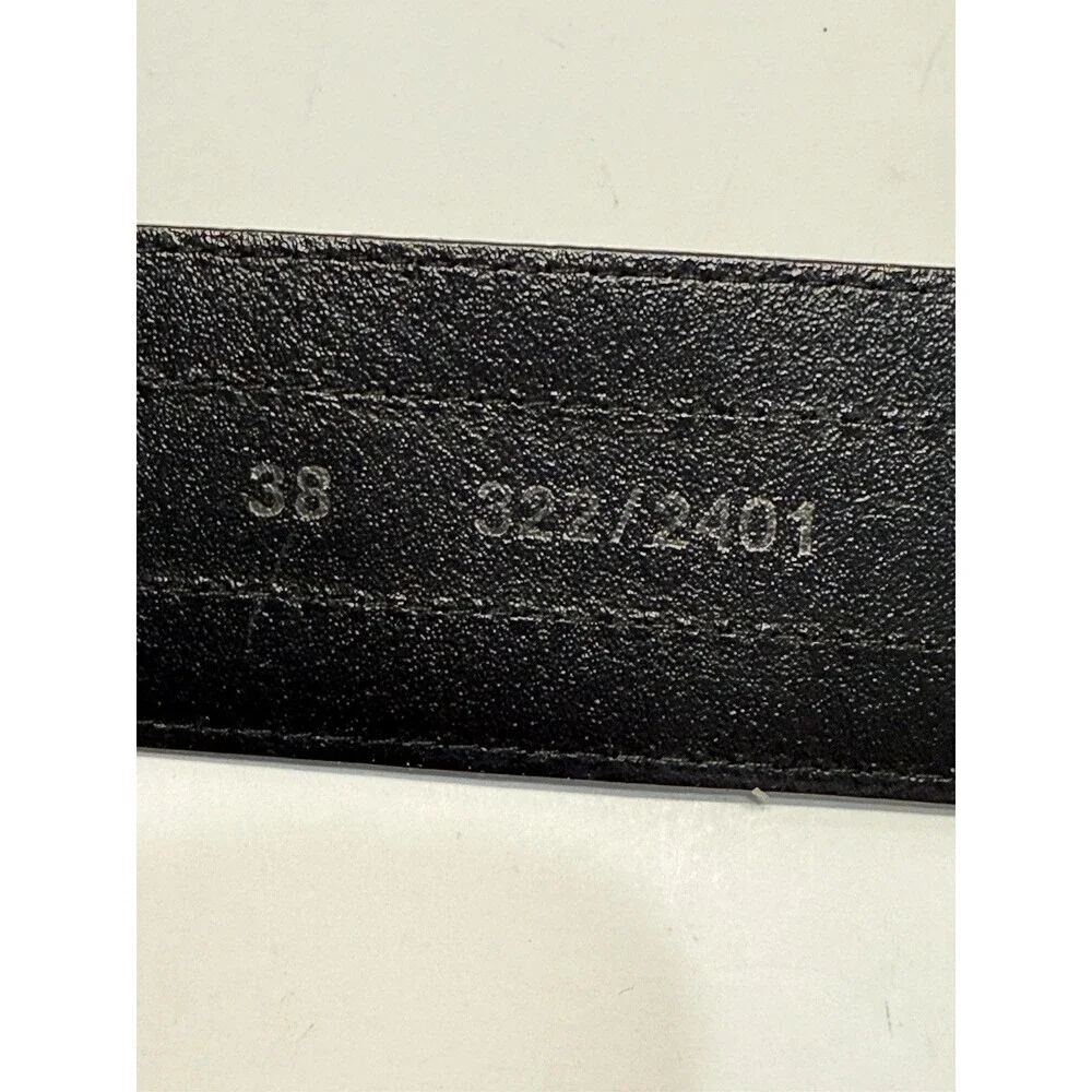 Escada Vintage Retro Leather Wide Belt Gold Brown Buckle Made in Germany 38 - Picture 10 of 14